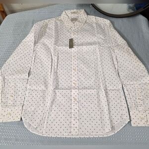 J Crew Men SZ M Classic Stretch Secret Wash shirt in floral print Cotton NEW